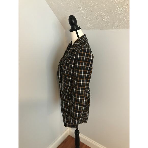 Anthropologie Maeve Oversized Plaid Equestrian Blazer - Size 4 - Picture 3 of 11